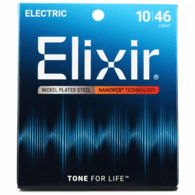 Elixir, 10-46, 10 Gauge, Nanoweb, Coated, Electric Guitar Strings, Steel, Elixir Cape Town, Elixir Near Me, Elixir South Africa