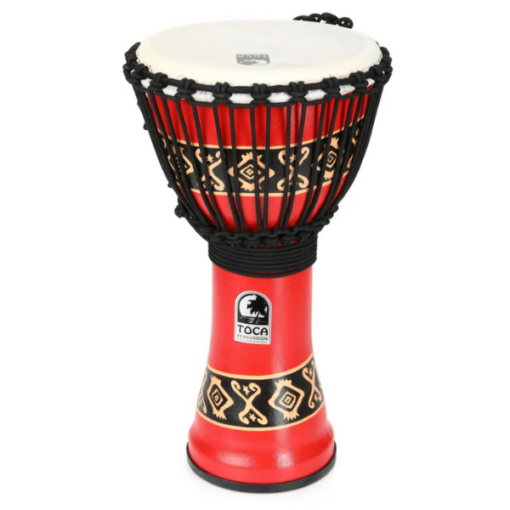 Toca, Djembe, 10 Inch, Rope Tuned, Freestyle, Matte Finish, Bali Red, Toca Near Me, Toca Cape Town,