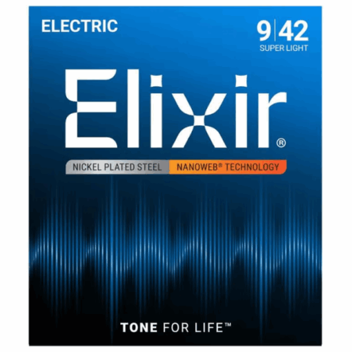 Elixir, Strings, Electric, Coated, Nickle Wound, 9-42 gauge, Nanoweb, Long lasting, Super Light, Elixir Cape Town, Elixir Near Me,