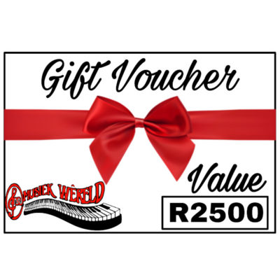 Musiekwereld, Gift Voucher, R2500, Musical instruments, Gift voucher near me, Gift Voucher Cape Town
