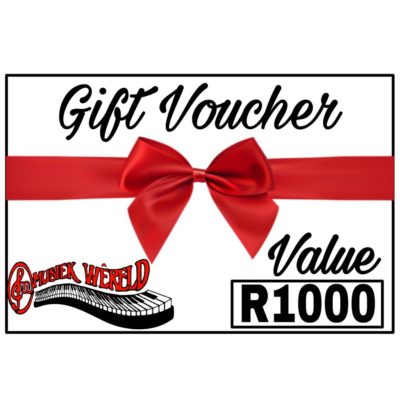 Musiekwereld, Gift Voucher, R1000, Musical instruments, Gift voucher near me, Gift Voucher Cape Town