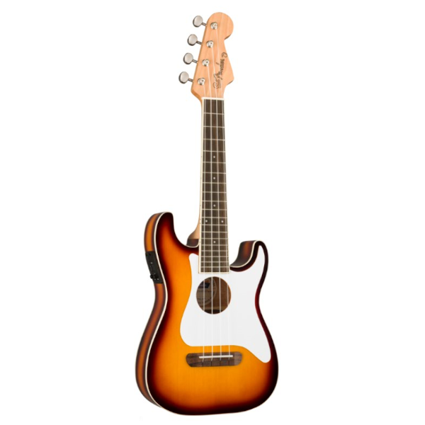 Fender, Fullertone, Stratocaster, ukulele, Sunburst, Fender Ukulele Near Me, Fender Ukulele Cape Town,