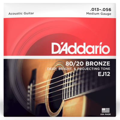 DÁddario, EJ12, Acoustic, Strings, bronze, 80/20, 13-56 Gauge, Acoustic Strings near me, Acoustic Strings Cape Town,