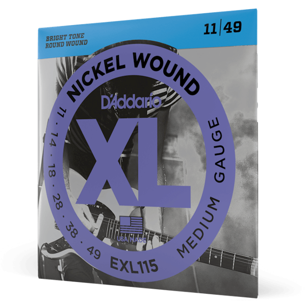 D'Addario, EXL115, Electric, Strings, 11-49, Nickle Wound, Electric Strings Near Me, Electric Strings Cape Town,