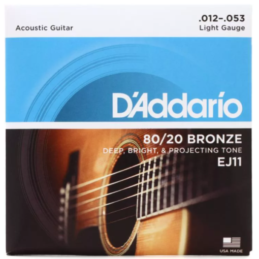 DÁddario, EJ11, Acoustic, Strings, bronze, 80/20, 12-53 Gauge, Acoustic Strings near me, Acoustic Strings Cape Town,