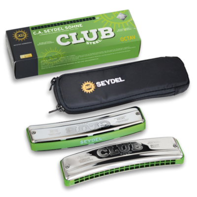 Seydel, Harmonicas, Club Steel, D Key, 40 hole, Stainless Steel Reeds, Curved Double Row, Seydel Harmonicas near Me, Seydel Harmonicas Cape Town,