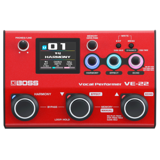 Boss, VE-22, Vocal Processor, Effects, Harmonies, Pitch Correct, Boss Near Me, Boss Cape Town,