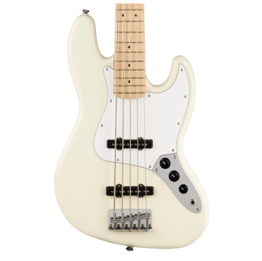 Fender, Squier, Jazz Bass, Jbass, Olympic White, Maple Fingerboard, 5-string, Fender Squier Near Me, Fender Squier Cape Town,