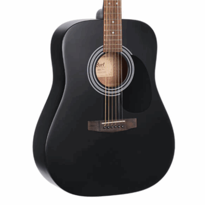Cort, AD810, Black Satin, Acoustic Guitar, Dreadnought Shape, Steel Strings, Mahogany Back and Sides, Cort Near Me, Cort Cape Town,