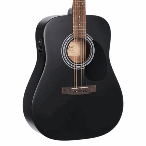 Cort, AD810E, Black Satin, Acoustic Electric Guitar, Dreadnought Shape, Steel Strings, Mahogany Back and Sides, Cort Pickup, Cort Near Me, Cort Cape Town,