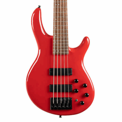 Cort, C5 Deluxe, Candy Red, 5-String, Bass, Electric Bass, Bartolini MK-1 Pickups, Markbass Pre-Amp, Cort Cape Town, Cort Near Me,
