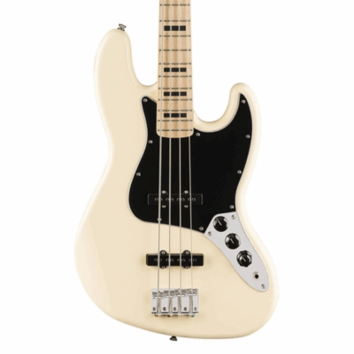 Fender, Squier, Jazz Bass, Affinity, Active Pre-Amp, 4-String Bass Guitar, Olympic White, Maple Fingerboard, Fender Near Me, Fender Cape Town,