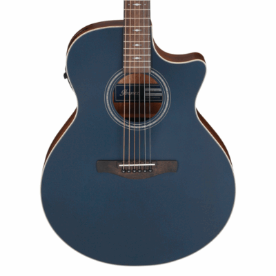 Ibanez, AE100, Dark Tide Blue Flat, Acoustic Guitar, Pickup, Solid Spruce Top, Okoume Back and Sides, Cutaway, Ibanez Near Me, Ibanez Cape Town,