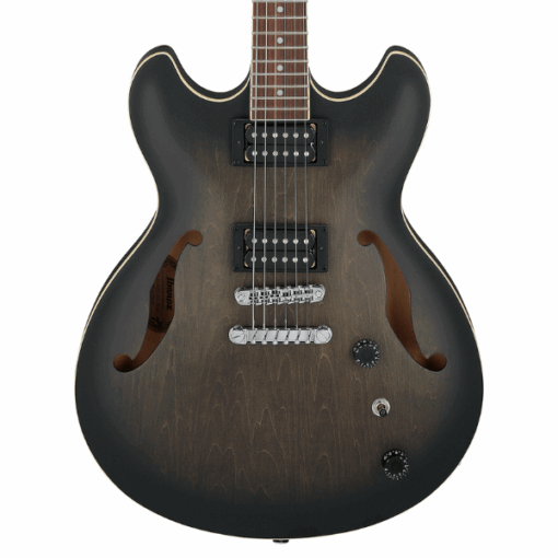 Ibanez, AS53, Transparent Black Flat, Semi-Hollowbody Guitar, Double Cutaway, Humbucker Pickups, Ibanez Near Me, Ibanez Cape Town,