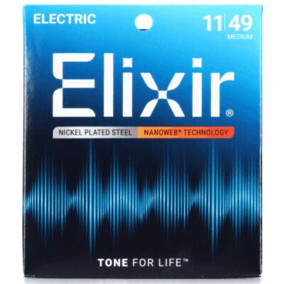 Elixir, 11-49, Medium, Nanoweb, Coated, Electric Guitar Strings, Steel, Elixir Cape Town, Elixir Near Me, Elixir South Africa