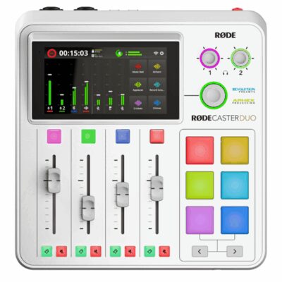 Rode, Rodecaster Duo, 7-Channel, Digital Mixer, Podcasting, Rode Near Me, Rode Cape Town, White,