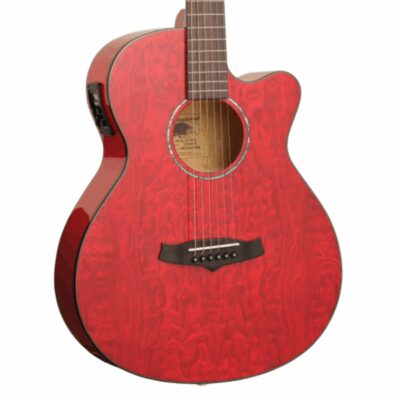 Tanglewood, TA4CERD, Acoustic Electric, Quilted Ash Top, Maple Back and Sides, Red, Azure Series, Super Folk Shape, Tanglewood Near Me, Tanglewood Cape Town,